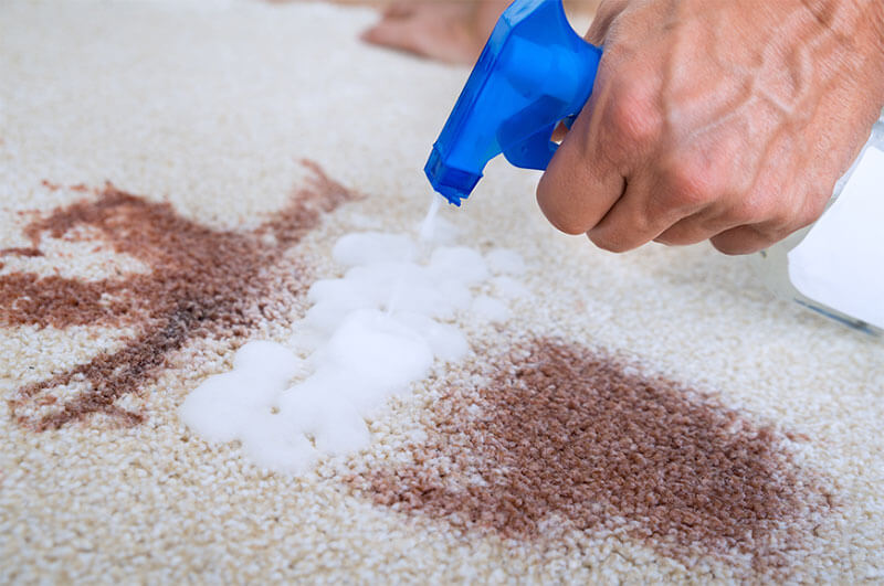 Carpet Sales Centre Melbourne | How to Clean Carpet Stains and Get Stains Out for Good Applying a cleaning solution of dishwashing liquid, white vinegar, and water to lift a stain from carpet fibres.